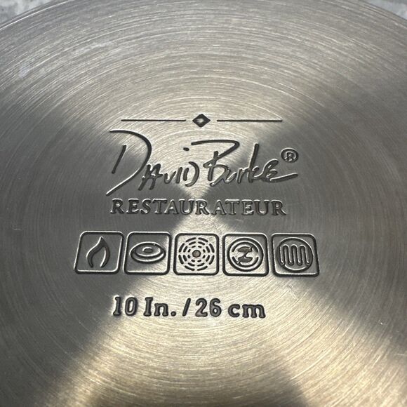 David Burke Restaurateur 10 In Pro Heavy Stainless Steel Skillet Frying Pan New - Picture 6 of 7